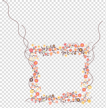 Frame Vector Flower Illustration PNG File HD