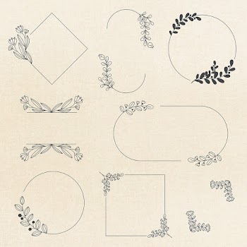 Frame vector in black floral ornament style… | Free stock illustration | High Resolution graphic
