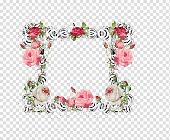 Frame, Wedding Roses Border transparent background PNG clipart