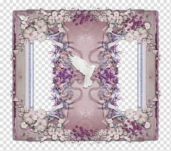 Frame , white and purple flower transparent background PNG clipart