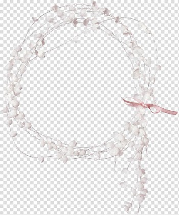 Frame White, Beautiful foliage ring transparent background PNG clipart