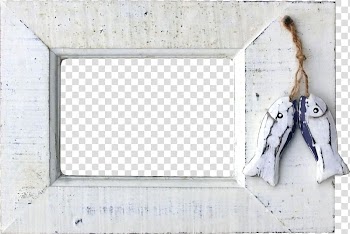 Frame , White fish decorative frame transparent background PNG clipart