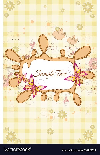 Frame with butterflies vector image