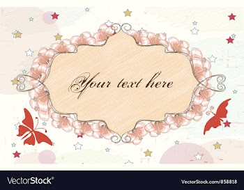 Frame with butterflies vector image