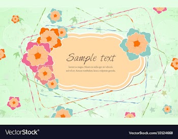 Frame with floral vector image