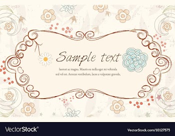 Frame with floral vector image