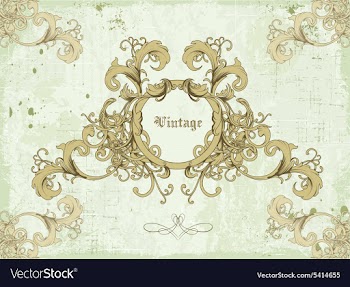 Frame with floral vector image
