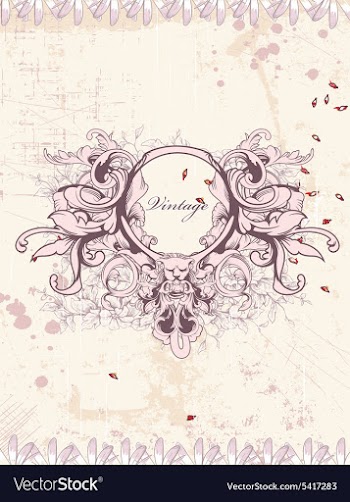 Frame with floral vector image