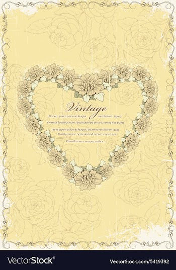 Frame with floral vector image