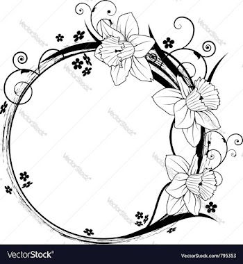 Frame with flowers vector image
