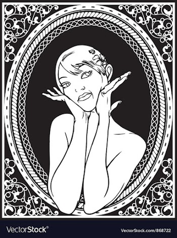 Frame with girl retro t-shirt design vector image