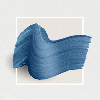 Framed blue paint brush stroke | Free stock illustration - 583598