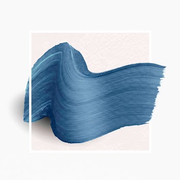 Framed blue paint brush stroke | Free stock vector - 582117