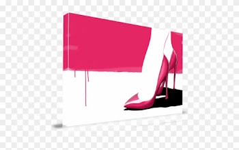 Framed Canvas Art - Pink Stilettos By Maxwell Dickson
