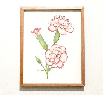 Framed painting of flowers on a wall | Free stock psd mockup - 539214