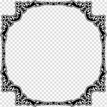 Frames Art Deco Line art , round border transparent background PNG clipart