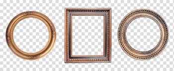 Frames Art Gold, round frame transparent background PNG clipart