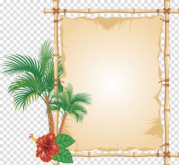 Frames Bamboo Encapsulated PostScript , palm border transparent background PNG clipart