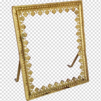 Frames Bed frame Metal Decorative arts, vintage gold transparent background PNG clipart