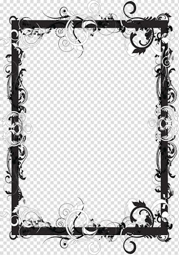 Frames Black and white Text , ex libris transparent background PNG clipart