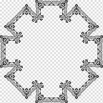 Frames Black and white Vintage clothing , vintage border transparent background PNG clipart