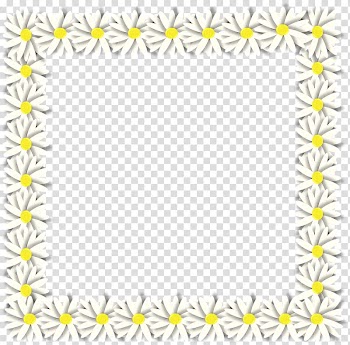 Frames Blog Pattern, daisy frame transparent background PNG clipart