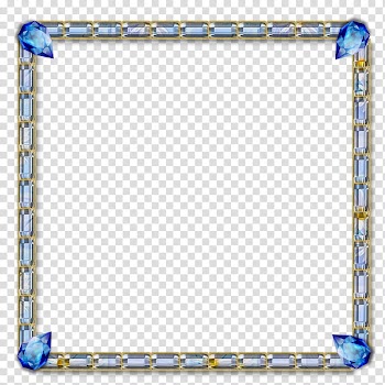 Frames , blue gemstone frame transparent background PNG clipart