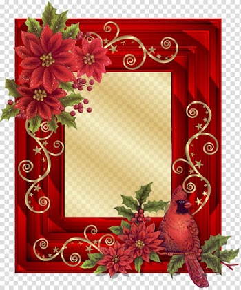 Frames Borders and Frames Craft Christmas Poinsettia, psd transparent background PNG clipart