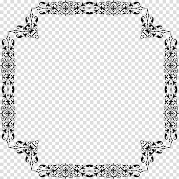 Frames Borders and Frames Ornamental plant Black and white, others transparent background PNG clipart