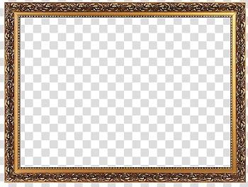 Frames , brown floral frame transparent background PNG clipart