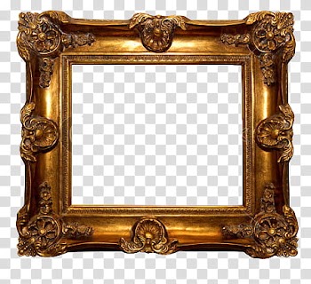 Frames, brown wooden frame wall decor transparent background PNG clipart