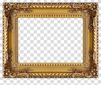 Frames, brown wooden frame wall decor transparent background PNG clipart