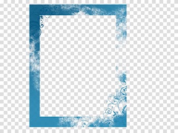 Frames Brush, blue border transparent background PNG clipart