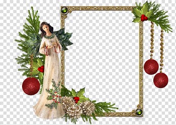 Frames Christmas , round frame transparent background PNG clipart