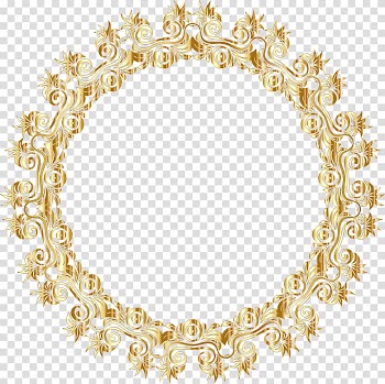 Frames Desktop , gold flower transparent background PNG clipart