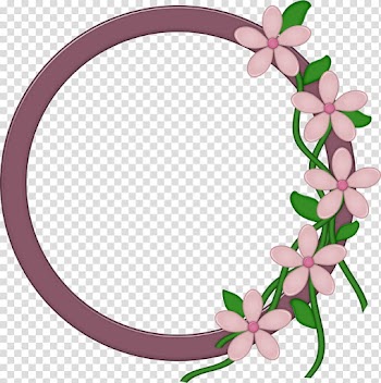 Frames Desktop , pink flower border transparent background PNG clipart