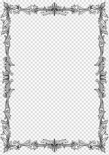 Frames Drawing Parchment Film frame Line art, wedding border transparent background PNG clipart