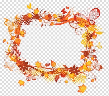 Frames , fall decoration transparent background PNG clipart