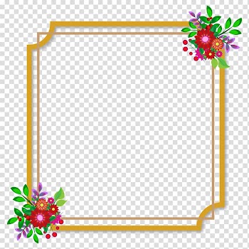 Frames Flower, border transparent background PNG clipart