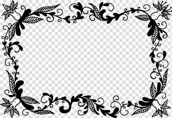 Frames Flower, border transparent background PNG clipart