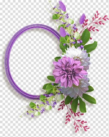 Frames, flower cluster transparent background PNG clipart