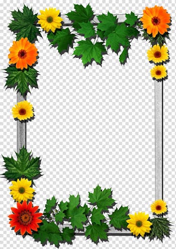 Frames Flower, flower frame transparent background PNG clipart