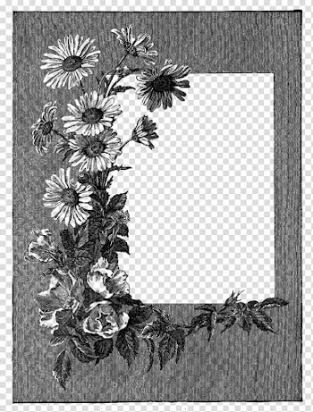 Frames Flower , gray frame transparent background PNG clipart