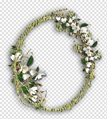 Frames Flower, pearls transparent background PNG clipart