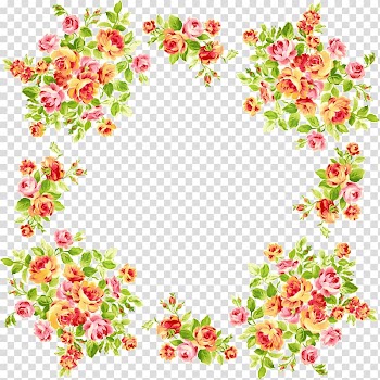 Frames Flower , simple flower frame transparent background PNG clipart