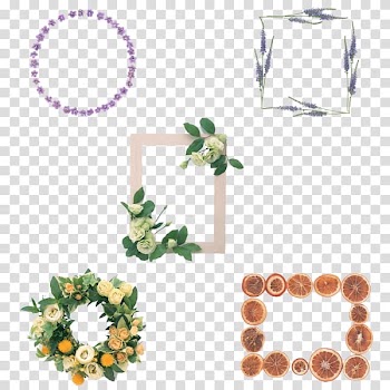 Frames , flowers in clusters transparent background PNG clipart
