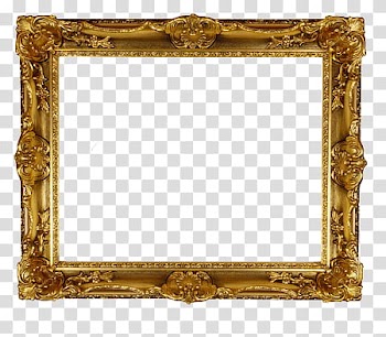 Frames, gold and black wooden frame transparent background PNG clipart