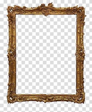 Frames, gold and white wooden frame mirror transparent background PNG clipart