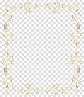 Frames , gold floral transparent background PNG clipart
