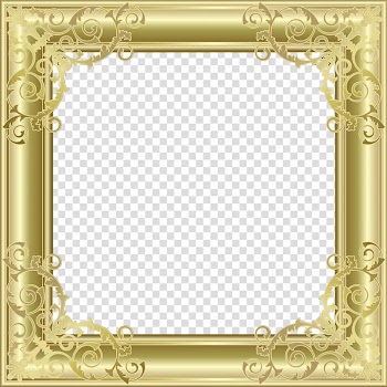 Frames Gold , gold border transparent background PNG clipart